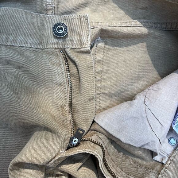 OLD NAVY MICRO BLUE PREMIUM DENIM TAN KHAKI  SLIM JEANS 36/34 - Picture 7 of 9